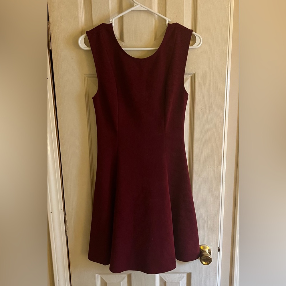 Elegant Burgundy Sleeveless Dress